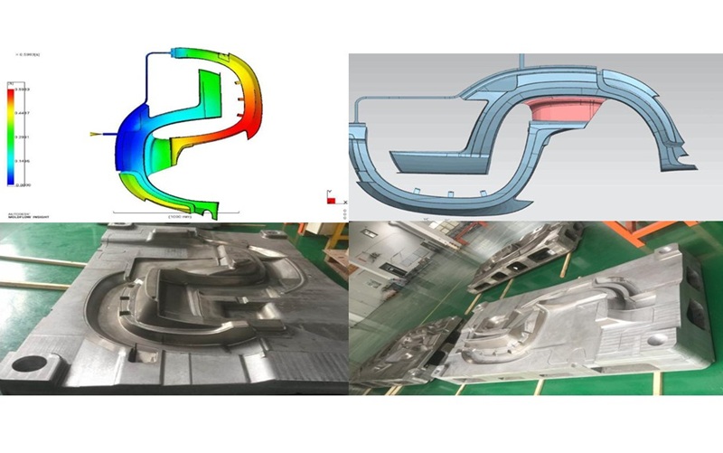 Mold flow simulation